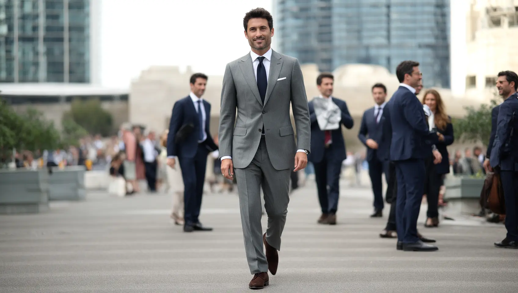 costume sur mesure gris paris la défense